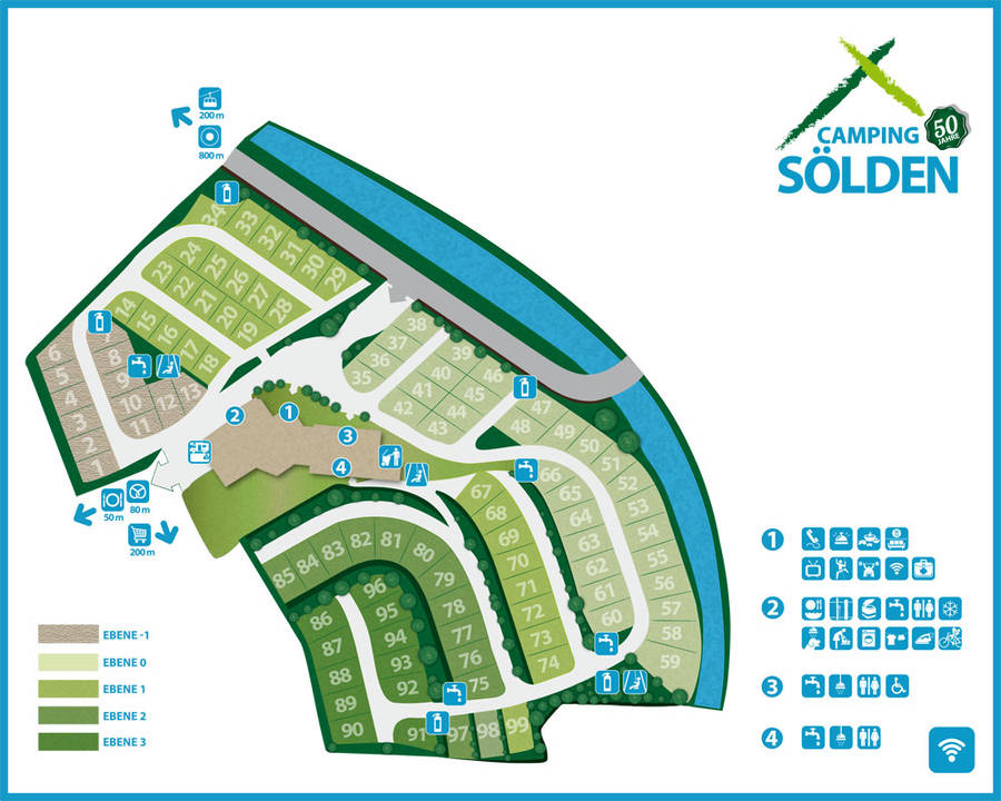 PLattegrond camping Sölden